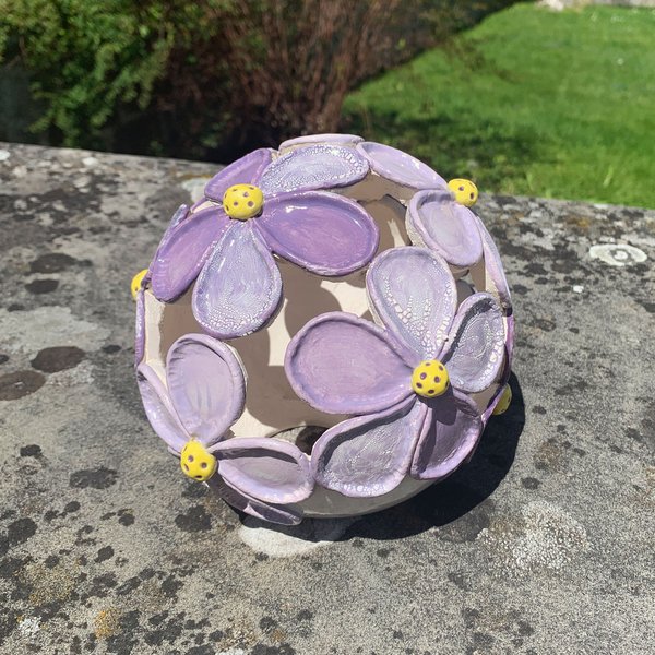 Blumenkugel 15 cm violett